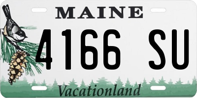 ME license plate 4166SU