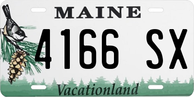 ME license plate 4166SX