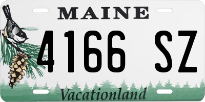 ME license plate 4166SZ