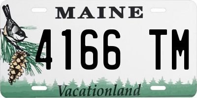 ME license plate 4166TM