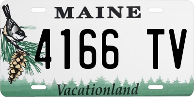 ME license plate 4166TV