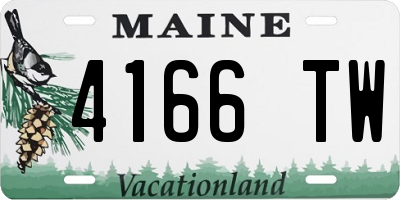 ME license plate 4166TW