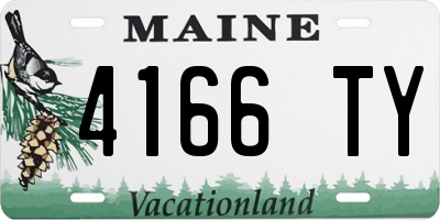 ME license plate 4166TY