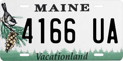 ME license plate 4166UA