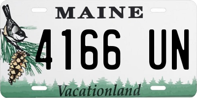 ME license plate 4166UN