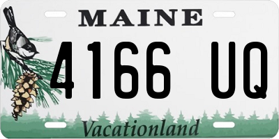 ME license plate 4166UQ