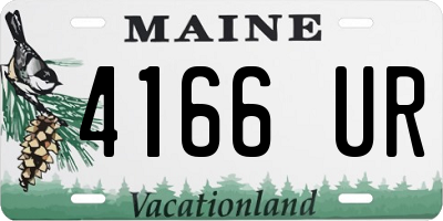 ME license plate 4166UR