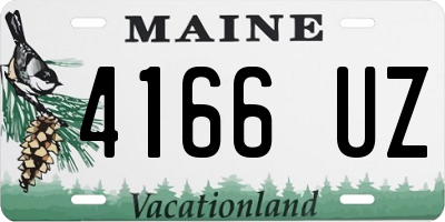 ME license plate 4166UZ