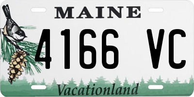 ME license plate 4166VC