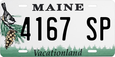 ME license plate 4167SP