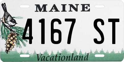 ME license plate 4167ST