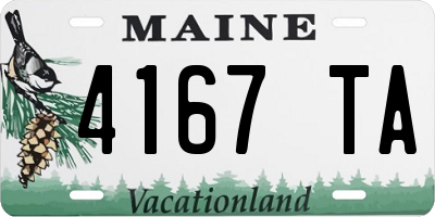 ME license plate 4167TA