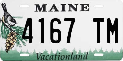 ME license plate 4167TM