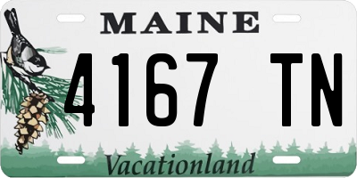 ME license plate 4167TN