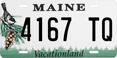 ME license plate 4167TQ