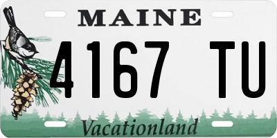 ME license plate 4167TU