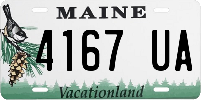 ME license plate 4167UA