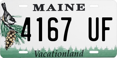 ME license plate 4167UF
