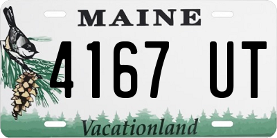 ME license plate 4167UT