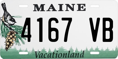 ME license plate 4167VB