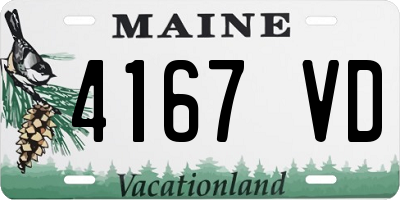 ME license plate 4167VD