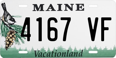 ME license plate 4167VF