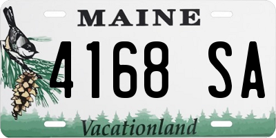 ME license plate 4168SA