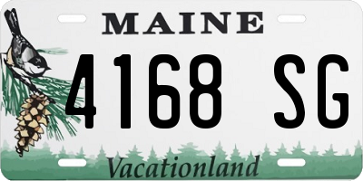 ME license plate 4168SG