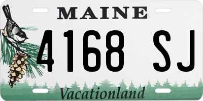 ME license plate 4168SJ