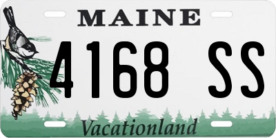 ME license plate 4168SS
