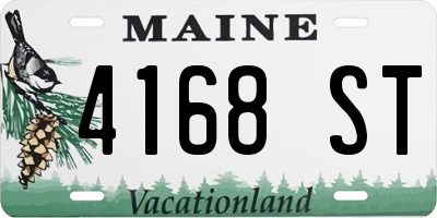 ME license plate 4168ST