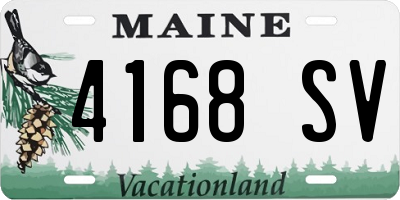 ME license plate 4168SV
