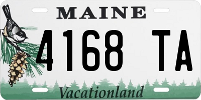 ME license plate 4168TA