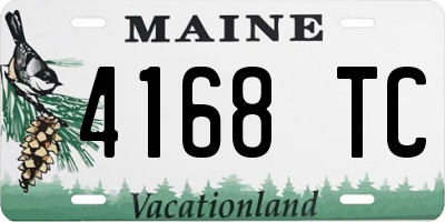 ME license plate 4168TC