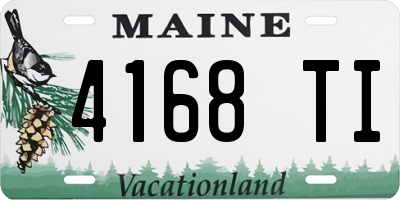 ME license plate 4168TI