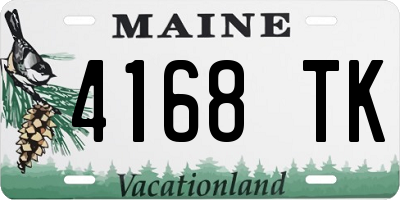 ME license plate 4168TK