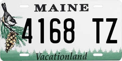ME license plate 4168TZ