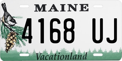 ME license plate 4168UJ