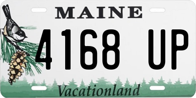 ME license plate 4168UP