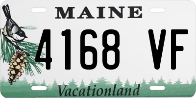 ME license plate 4168VF
