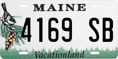 ME license plate 4169SB