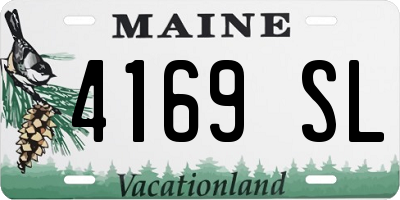 ME license plate 4169SL