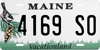 ME license plate 4169SO