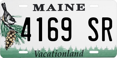 ME license plate 4169SR