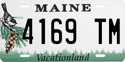 ME license plate 4169TM