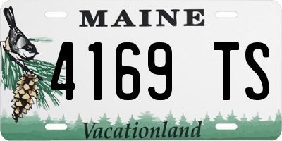 ME license plate 4169TS