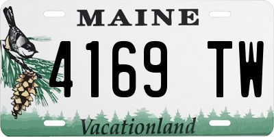 ME license plate 4169TW