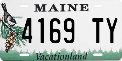 ME license plate 4169TY