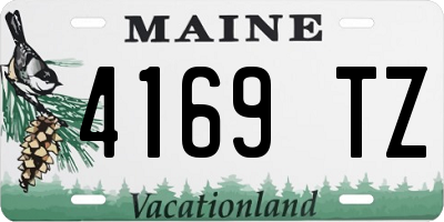 ME license plate 4169TZ