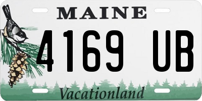 ME license plate 4169UB